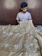 Ivory Bridal Tissue Silk Saree With Premium Sequence work