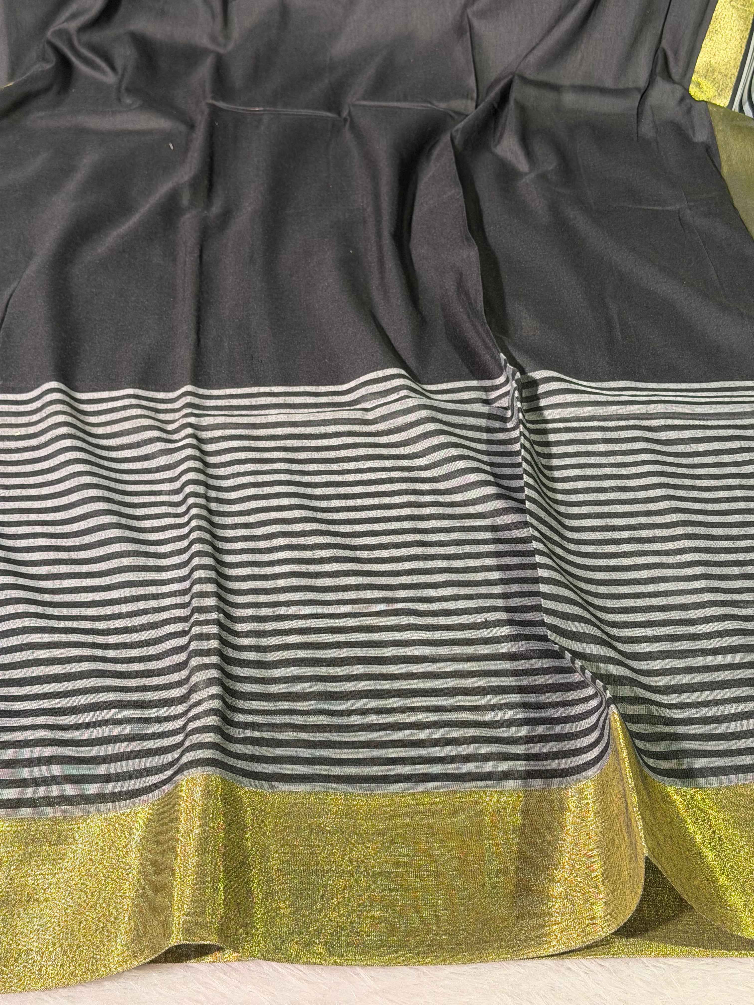 Celebrity Inspired Premium Soft Khadi Cotton Silk Banarasi Saree