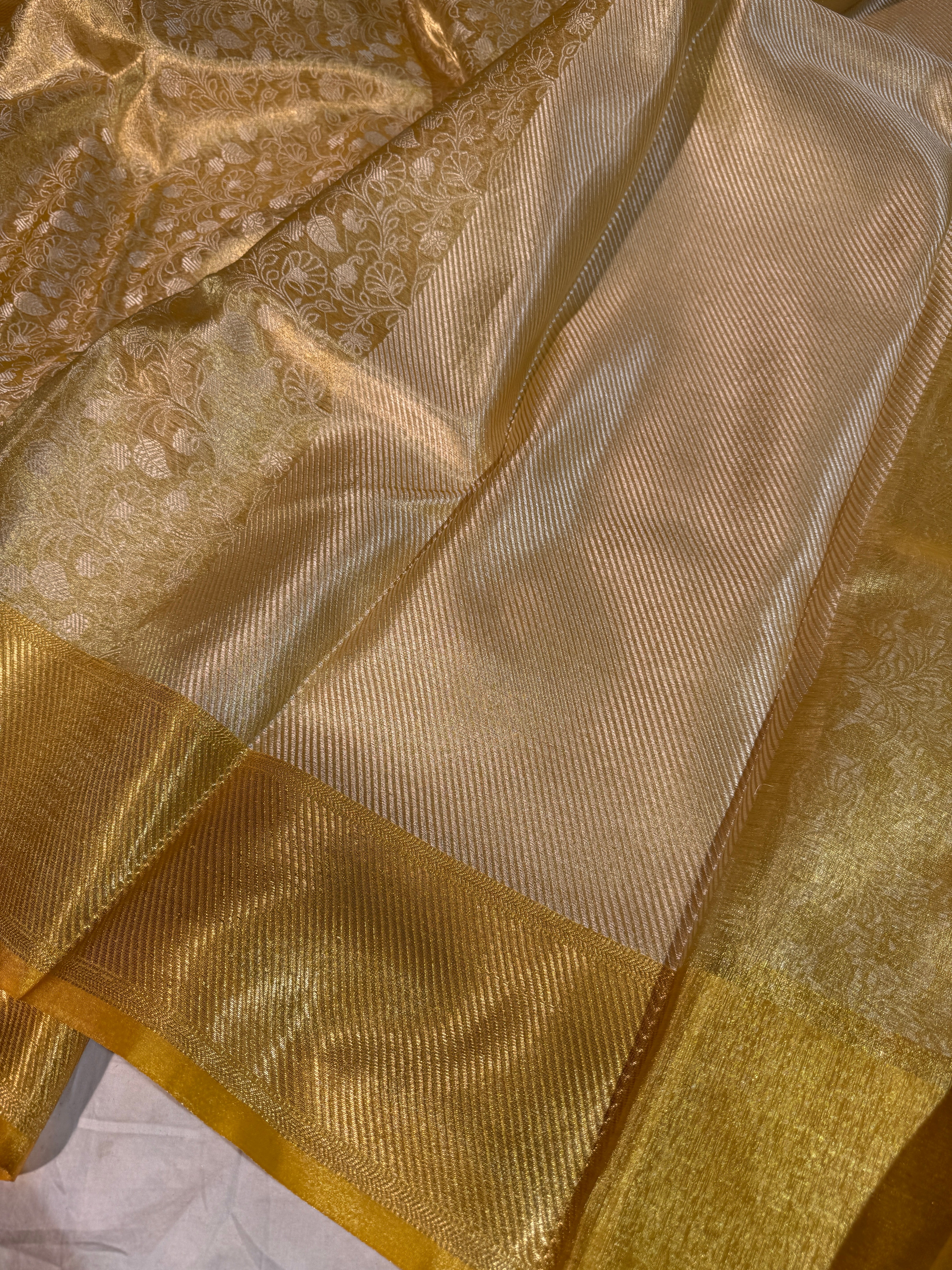 Premium Kanjeevaram Tissue Silk Embossed Weave Banarasi Saree