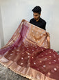 Glamorous Bridal Banarasi Tissue Silk Saree with Lace Work