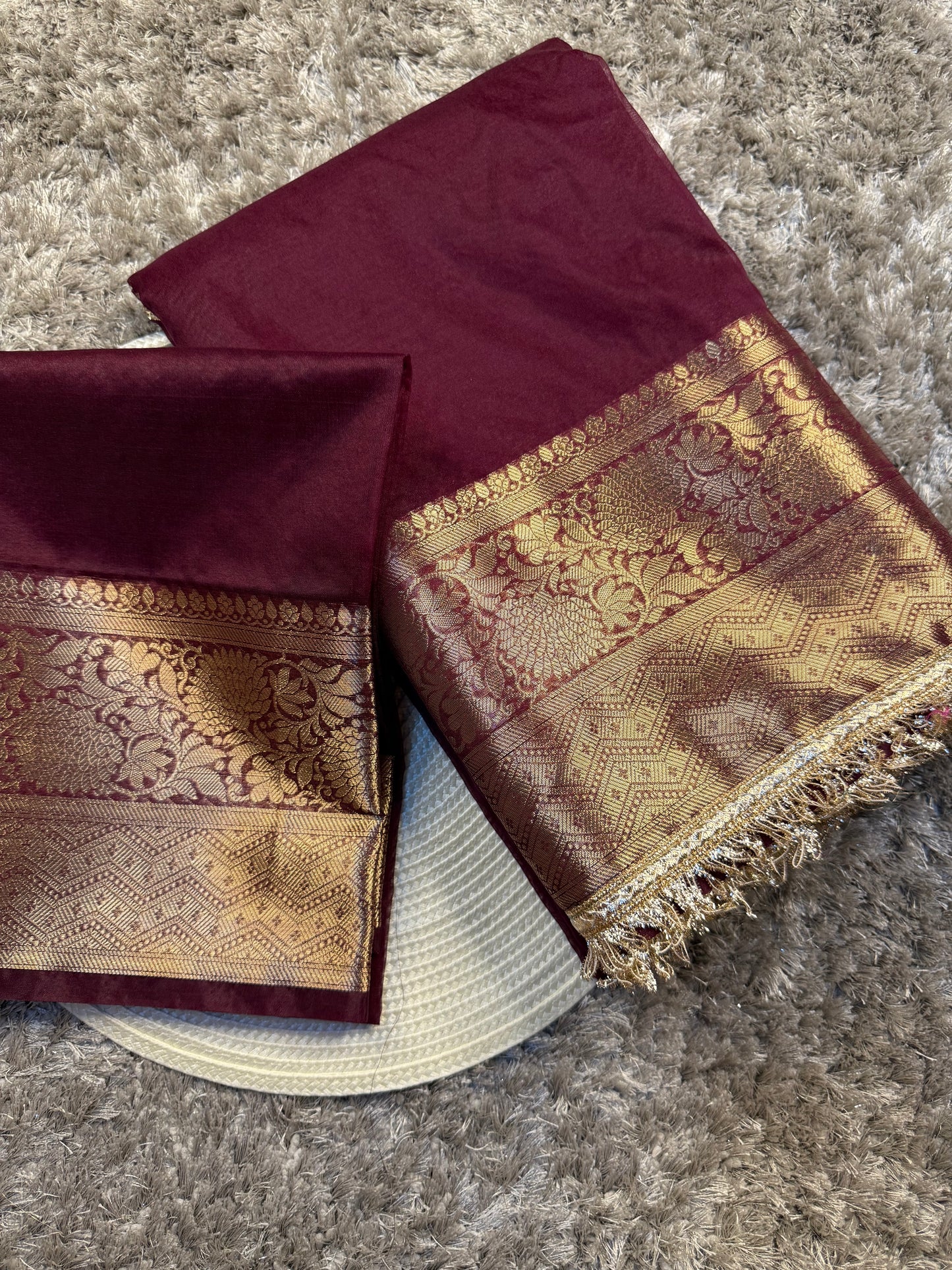 Gorgeous Bridal Banarasi Tissue Silk Saree with Premium Lace Work