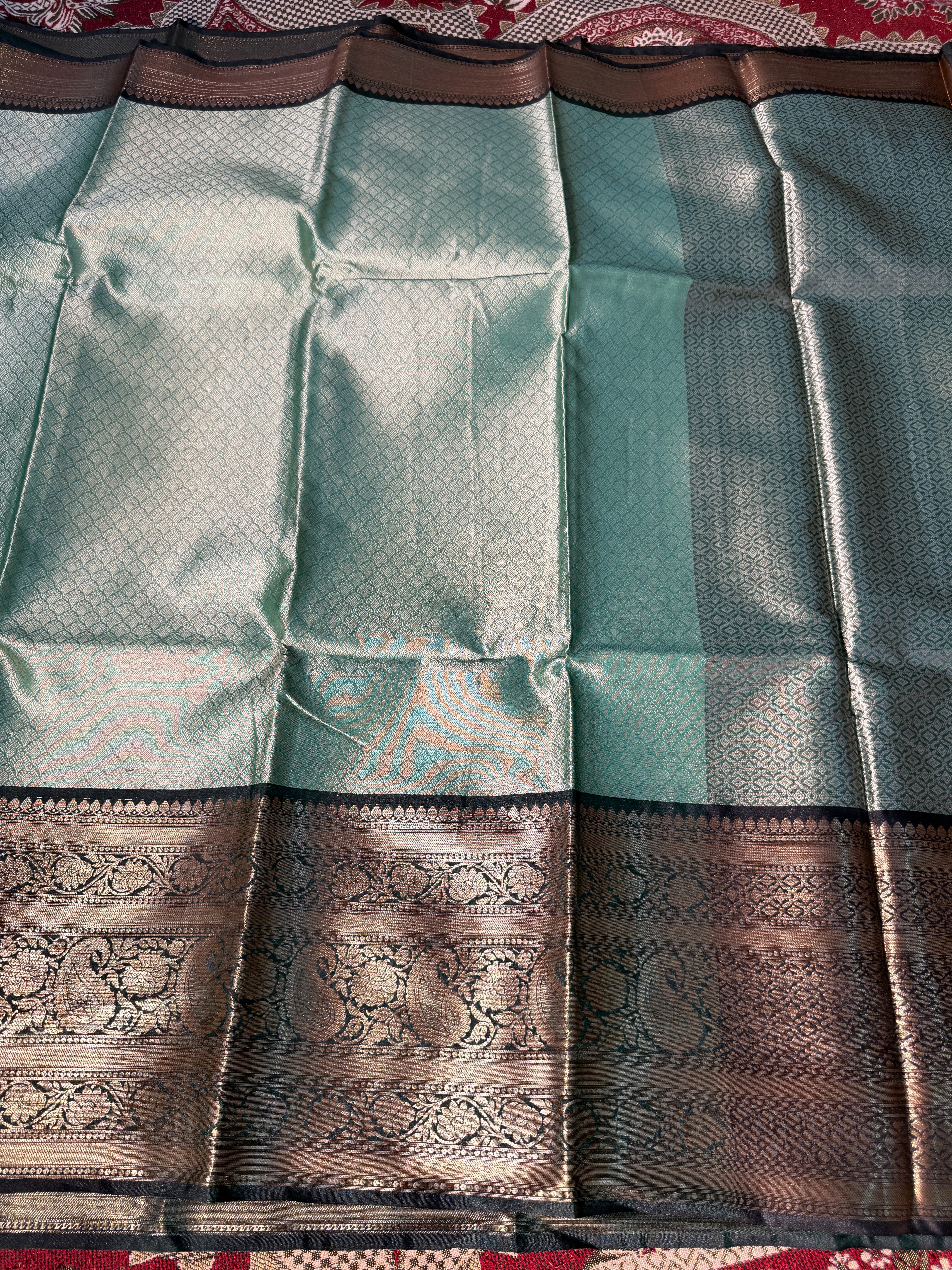 Premium Soft Embossed Kora Muslin Banarasi Saree
