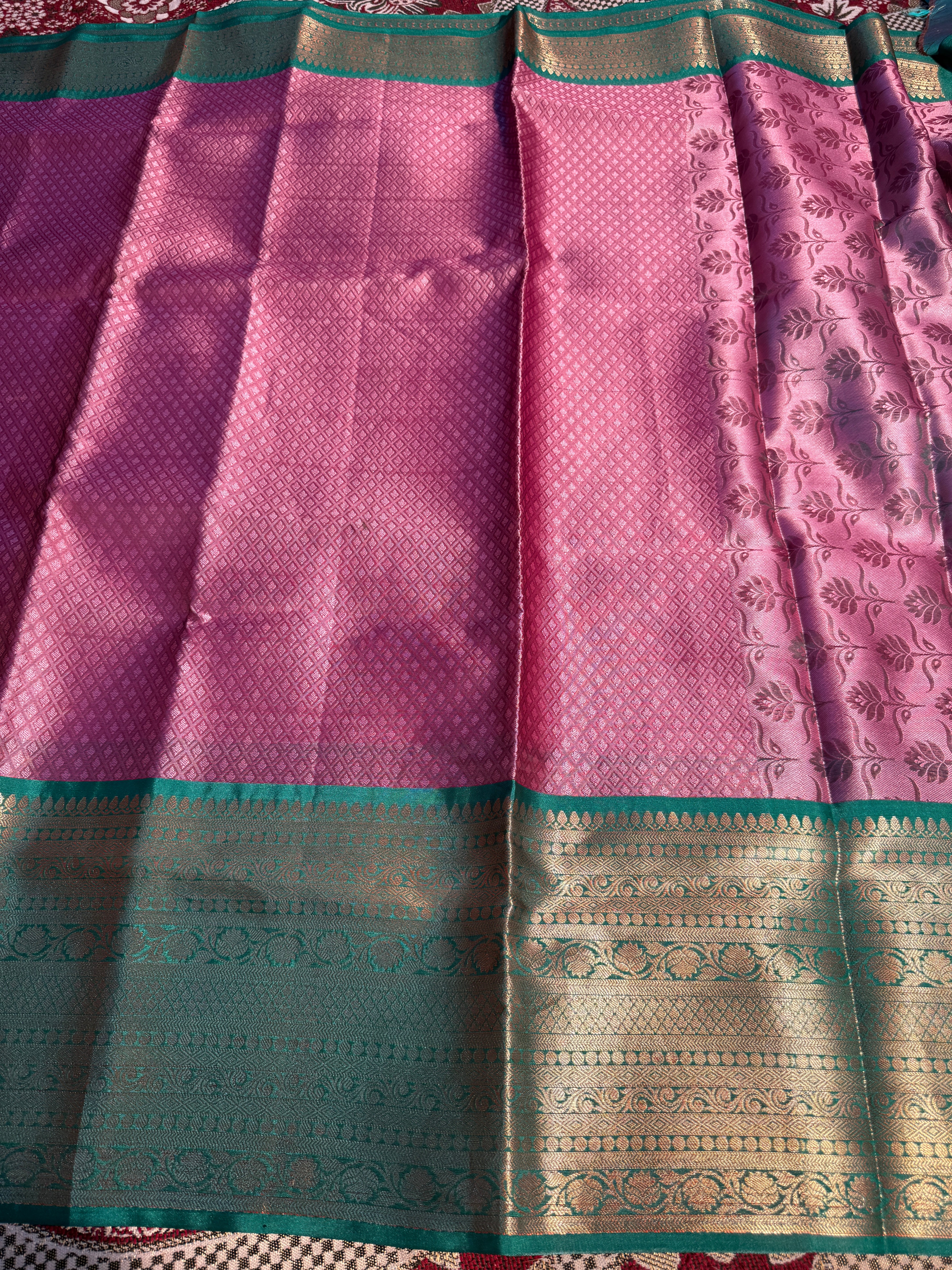 Premium Resham Embossed Kora Muslin Banarasi Saree