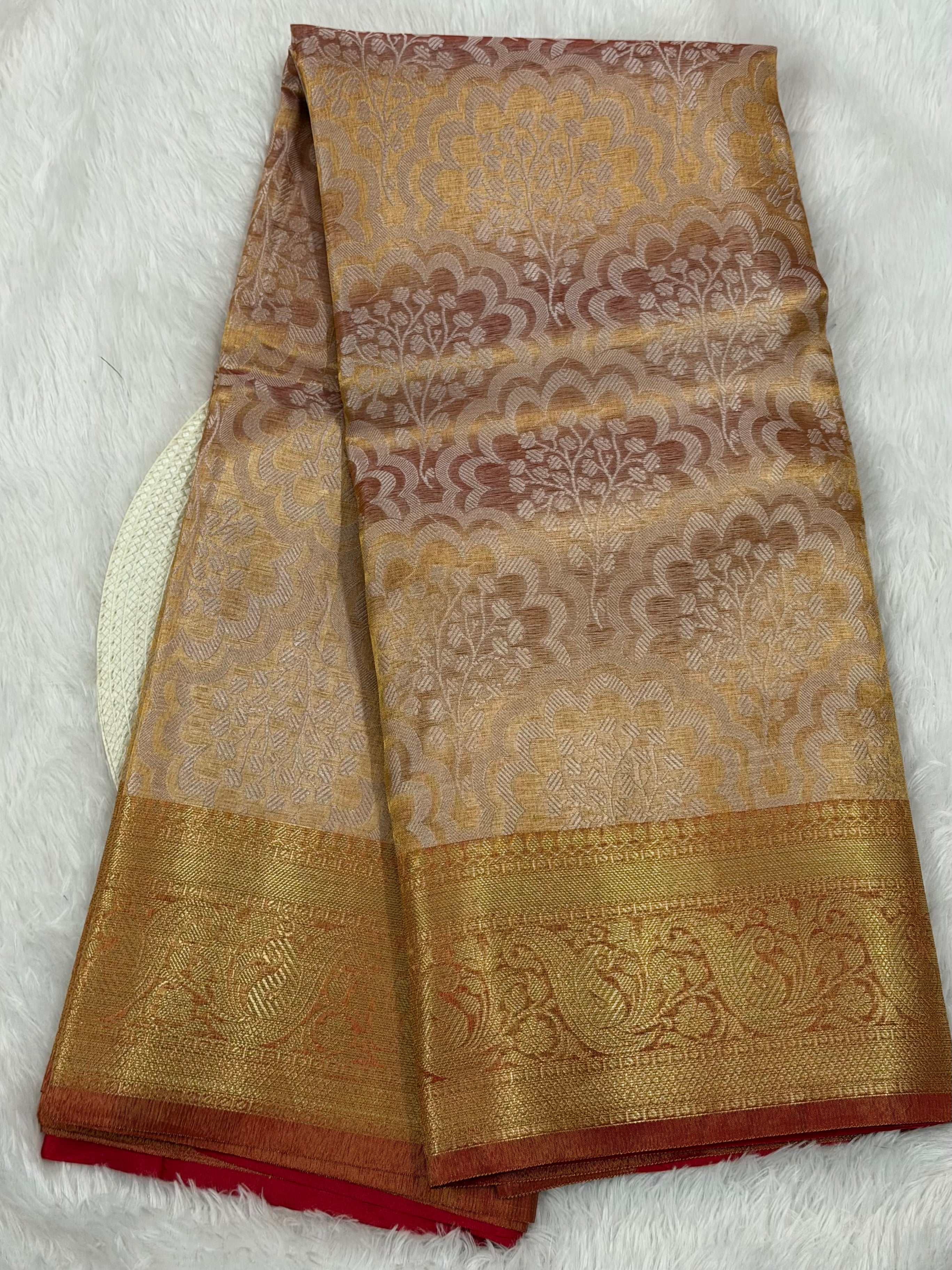 Premium Soft Kanjeevaram Tissue Silk Banarasi Saree with Rich Pallu