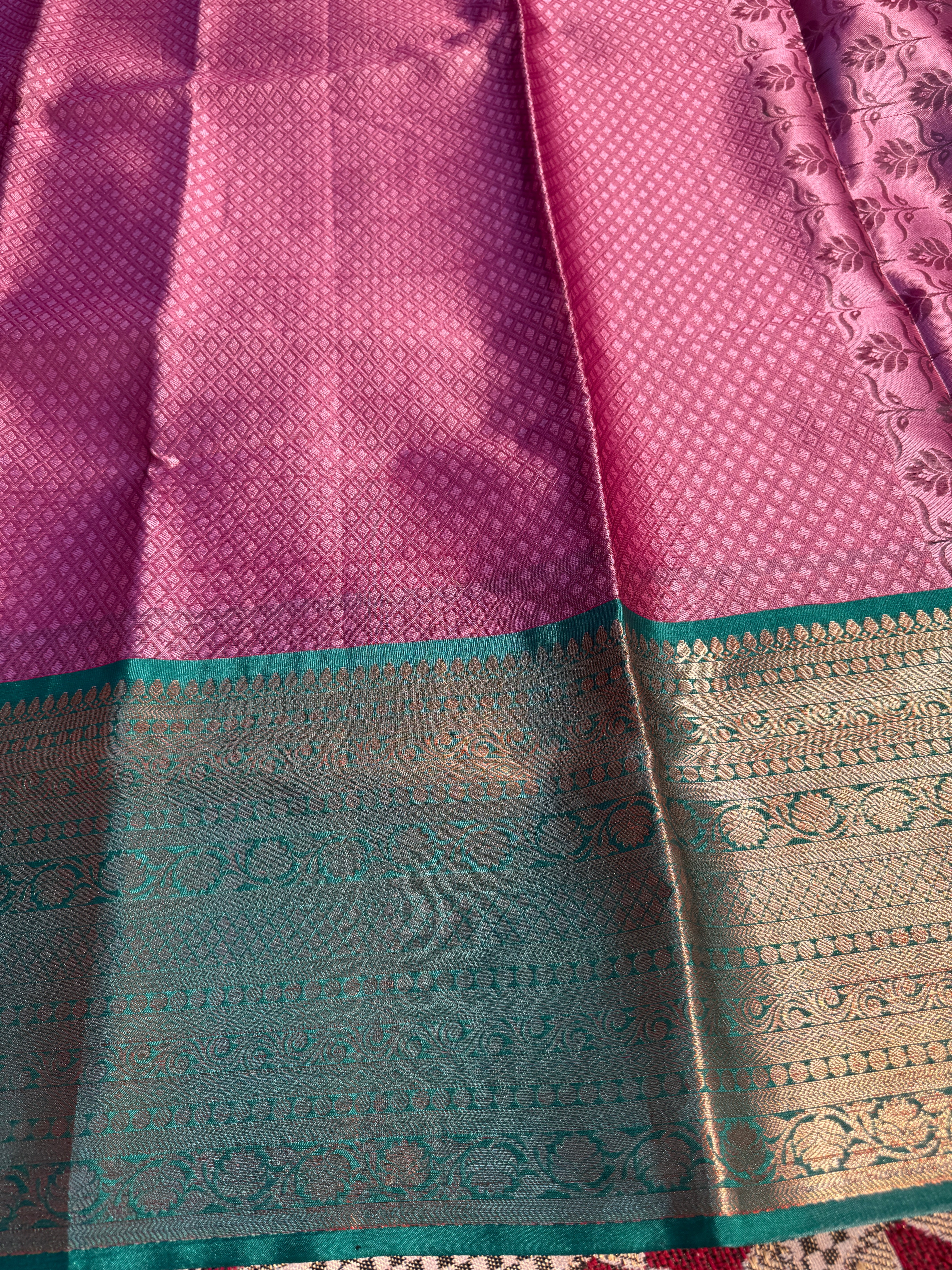 Premium Resham Embossed Kora Muslin Banarasi Saree