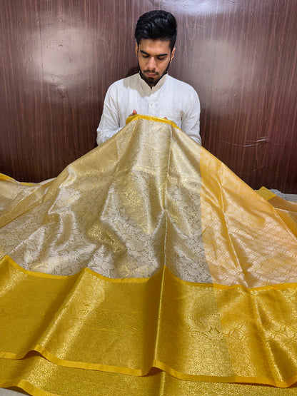 Exclusive Celebrity Inspired Bridal Tissue Banarasi Saree