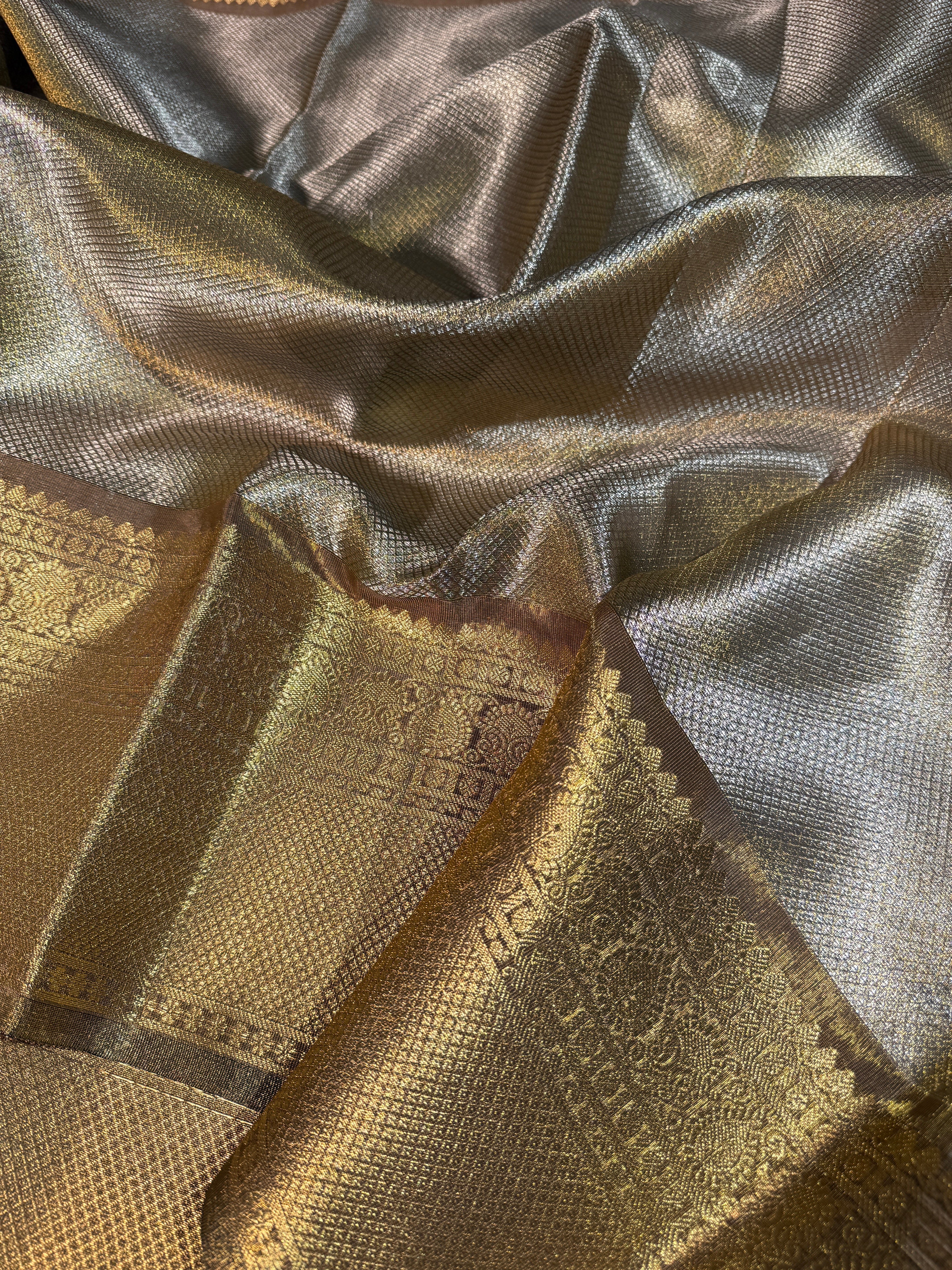 Ready To Wear Shobhita Mam Inspired Kanjeevaram Tissue Silk Banarasi Saree