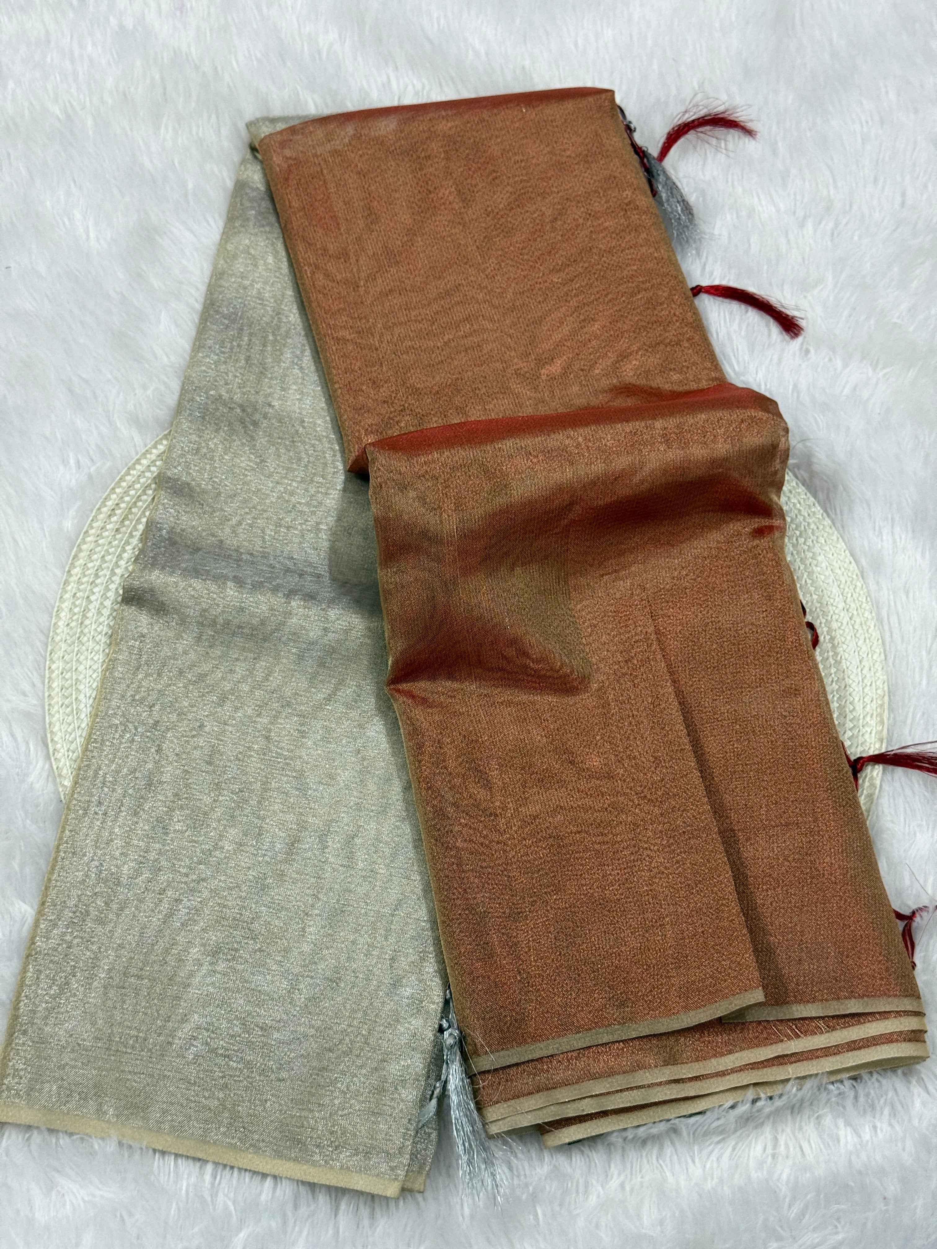 Premium Soft Tissue Silk Banarasi Saree with Rich Pallu