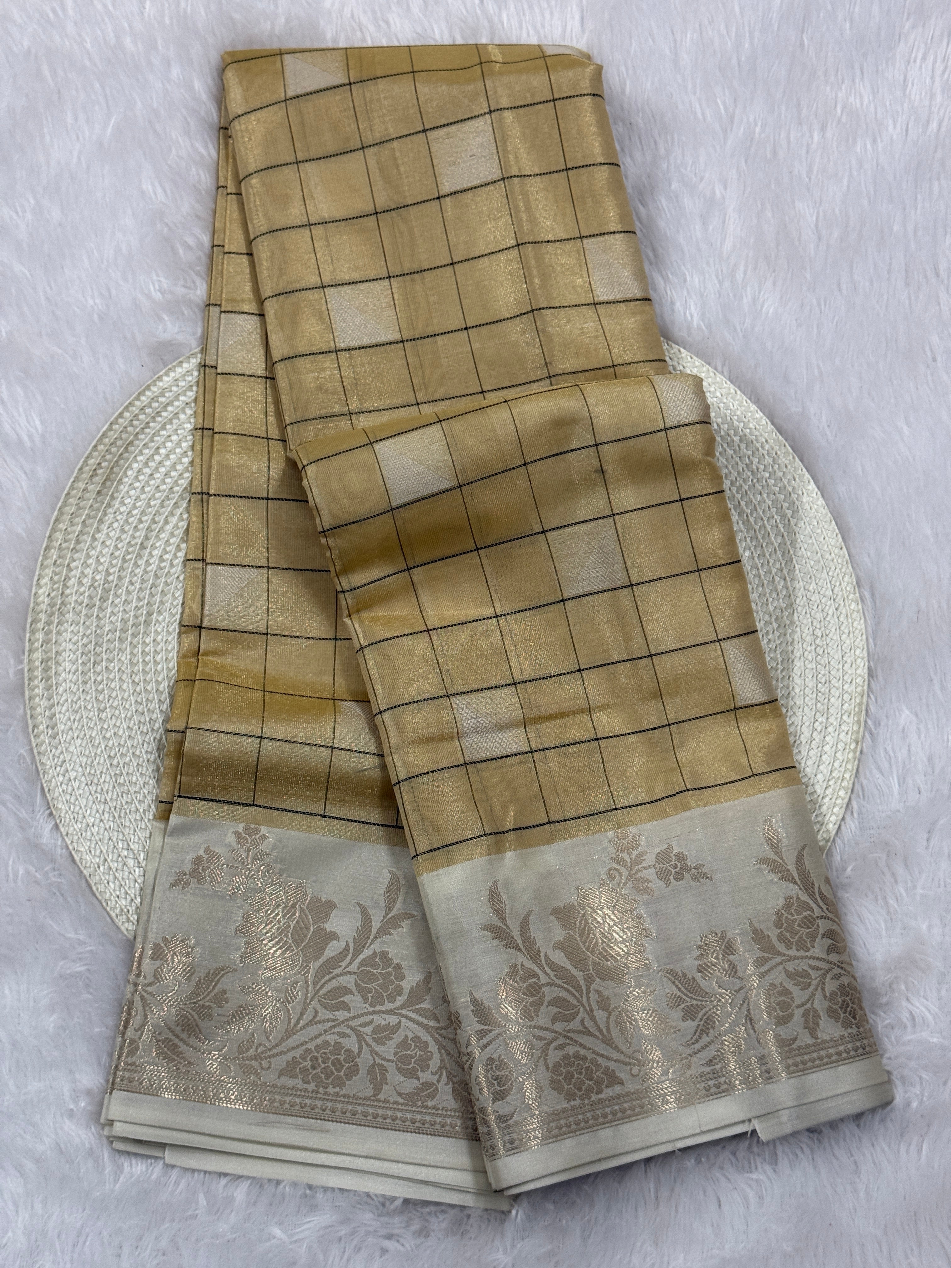 Premium Soft Kanjeevaram Tissue Silk Banarasi Saree with Rich Pallu