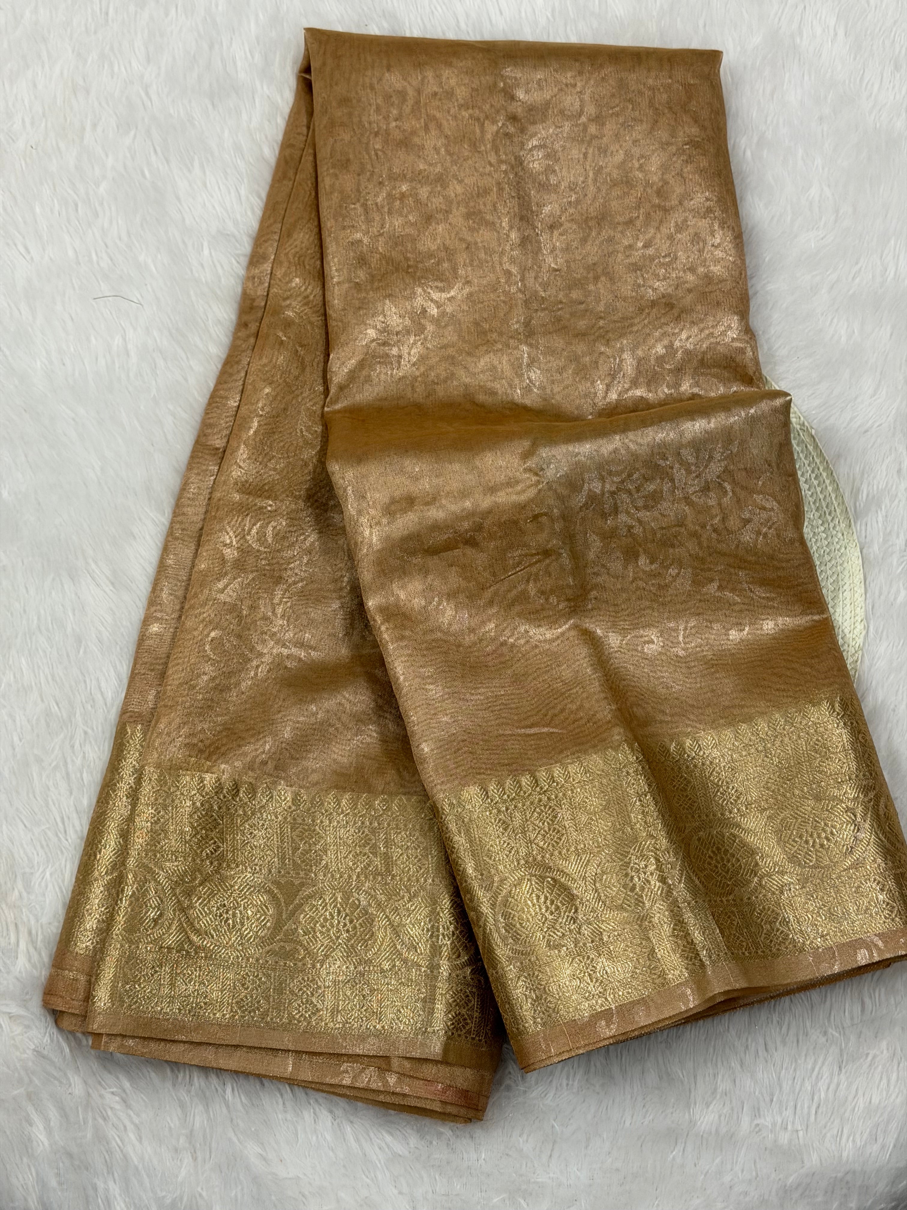 Premium Soft Kanjeevaram Silk Banarasi Saree with Rich Pallu