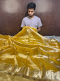 Beautiful Banarasi Bridal Tissue Silk Saree With Lace Work