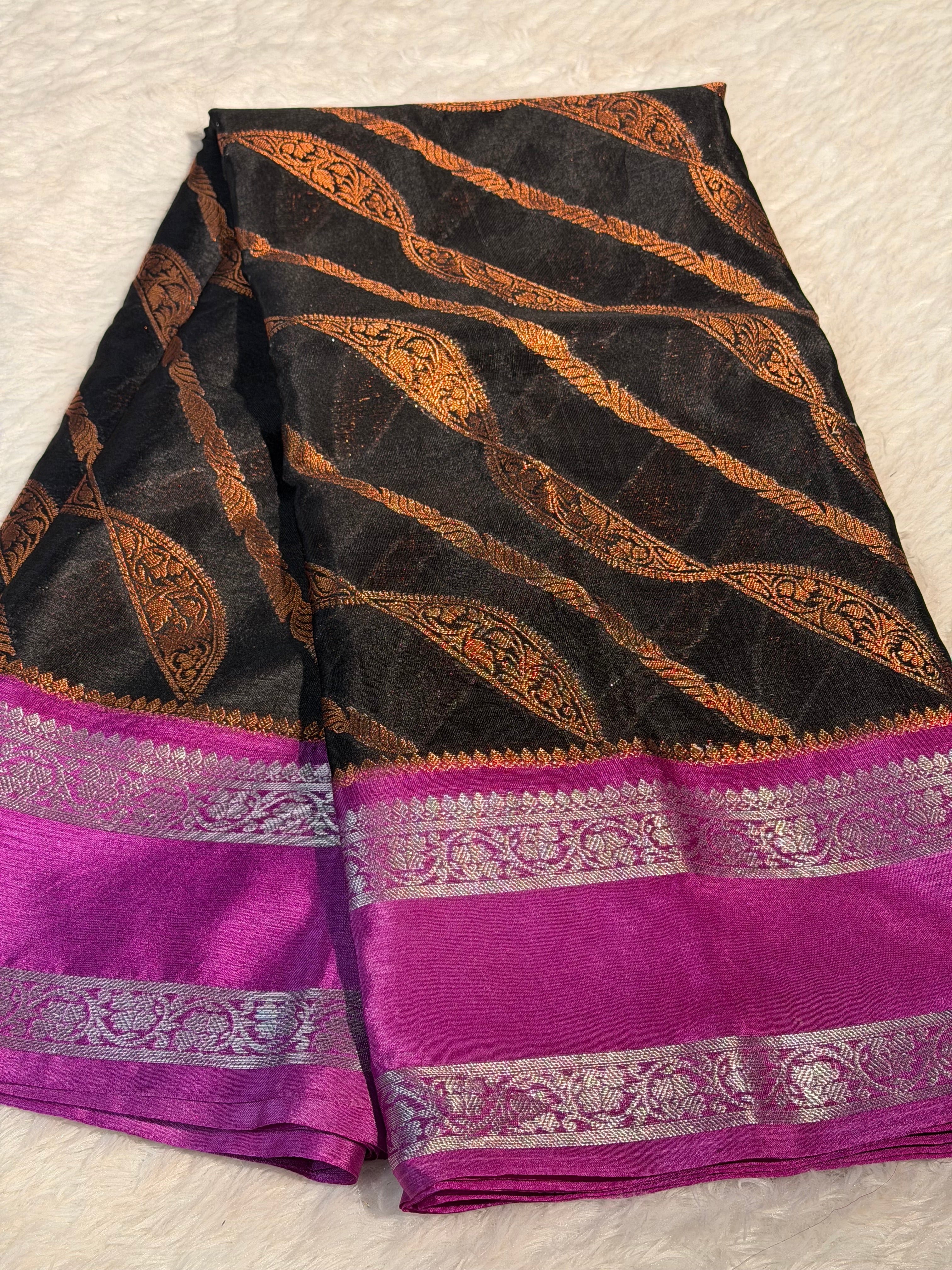 Premium Kanjeevaram Soft Tissue Silk Banarasi Saree with Rich Pallu