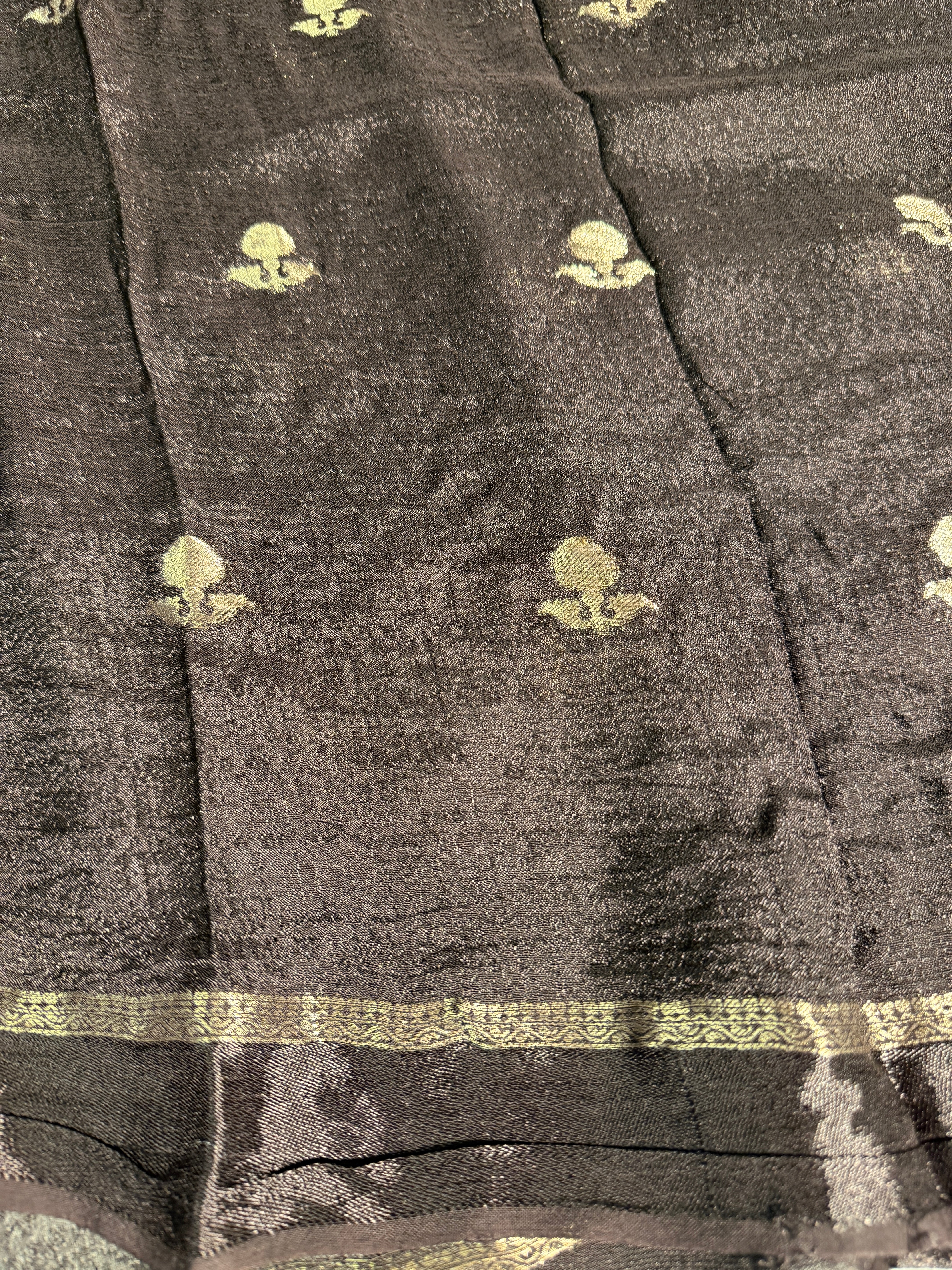 Black Premium Viscose Georgette Banarasi Saree