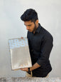 Allover Silver Zari Bridal Tissue Banarasi Saree