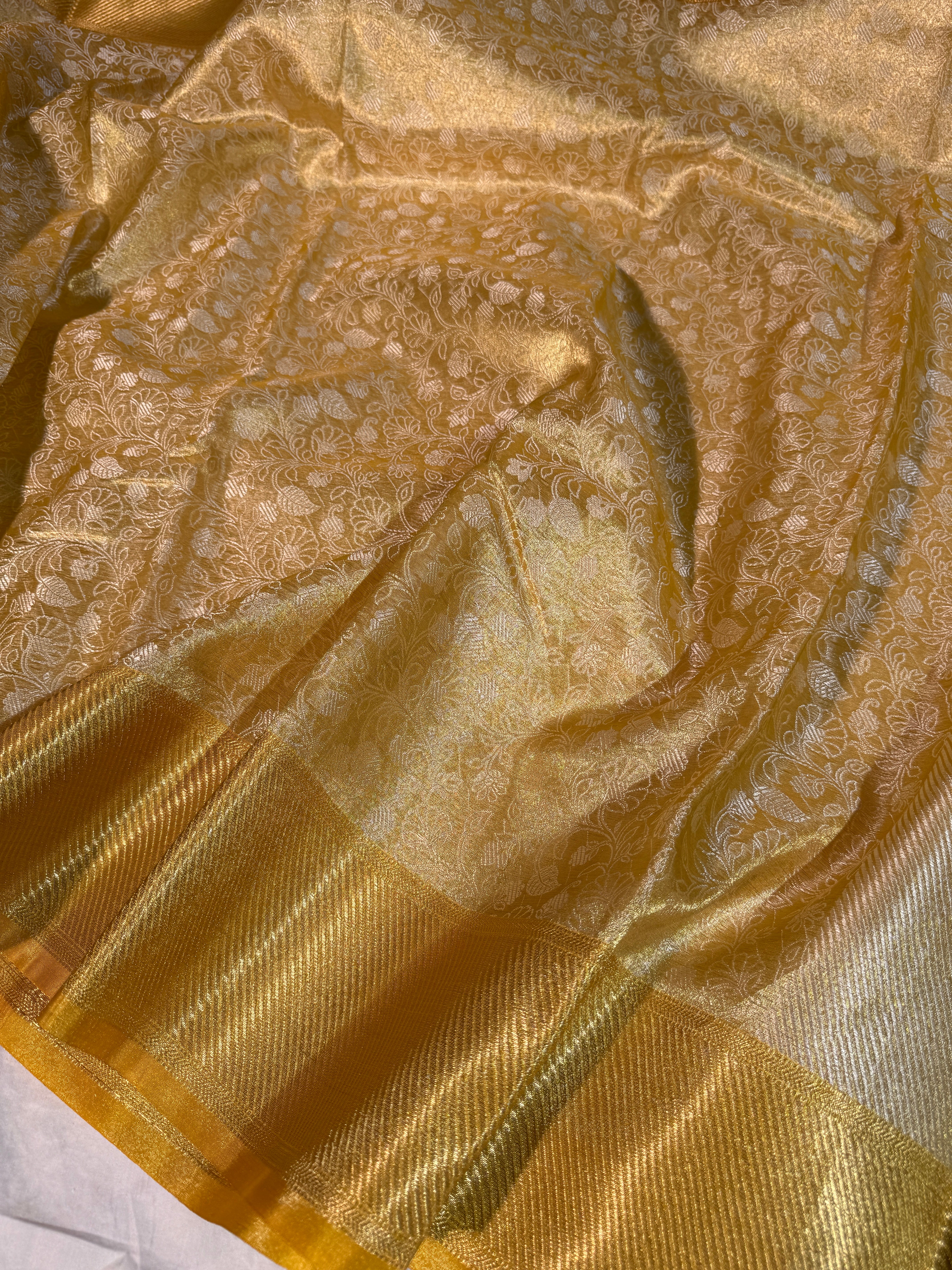 Premium Kanjeevaram Tissue Silk Embossed Weave Banarasi Saree