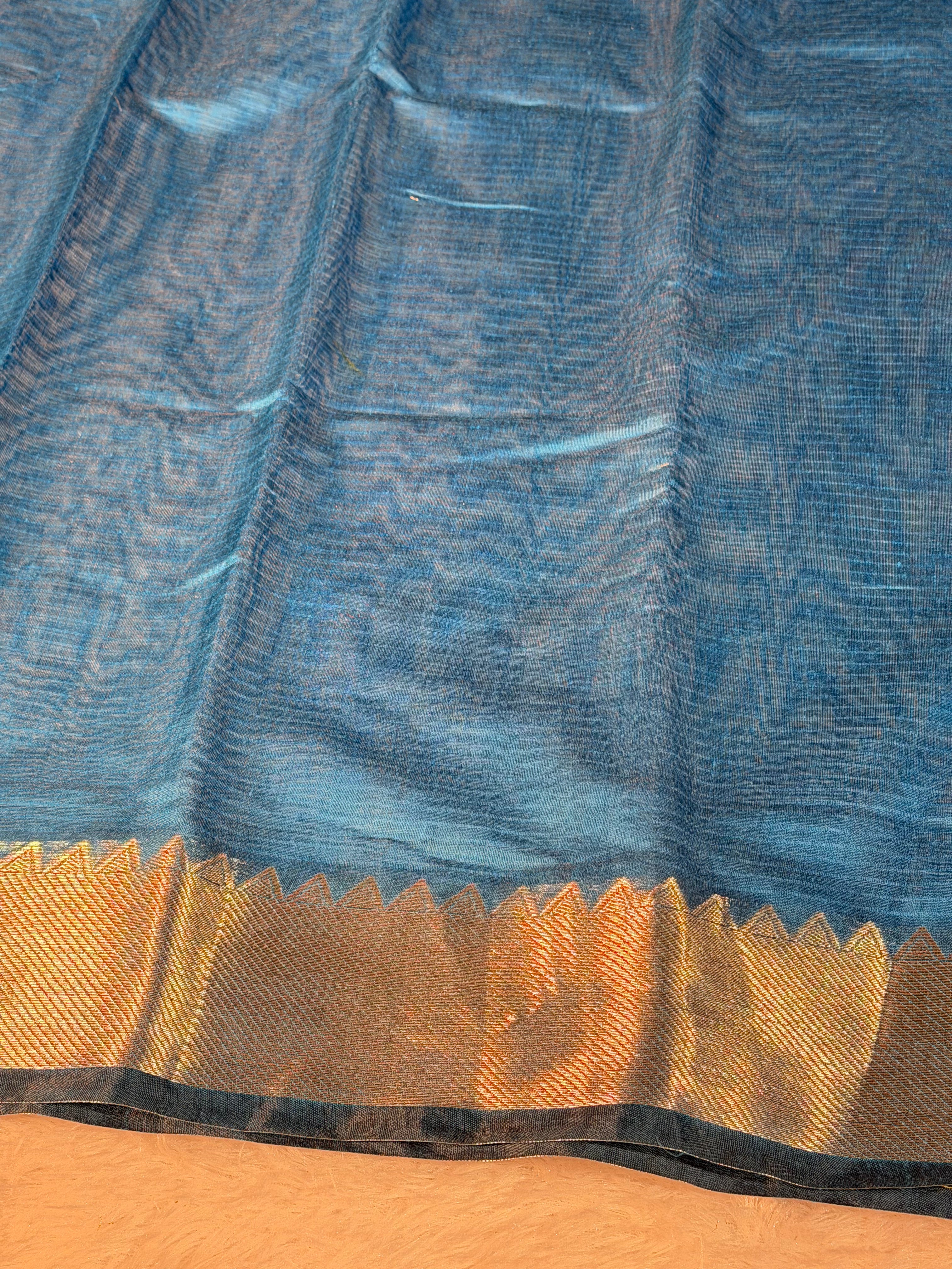 Firozi Premium Mangalagiri Cotton Silk Banarasi Saree