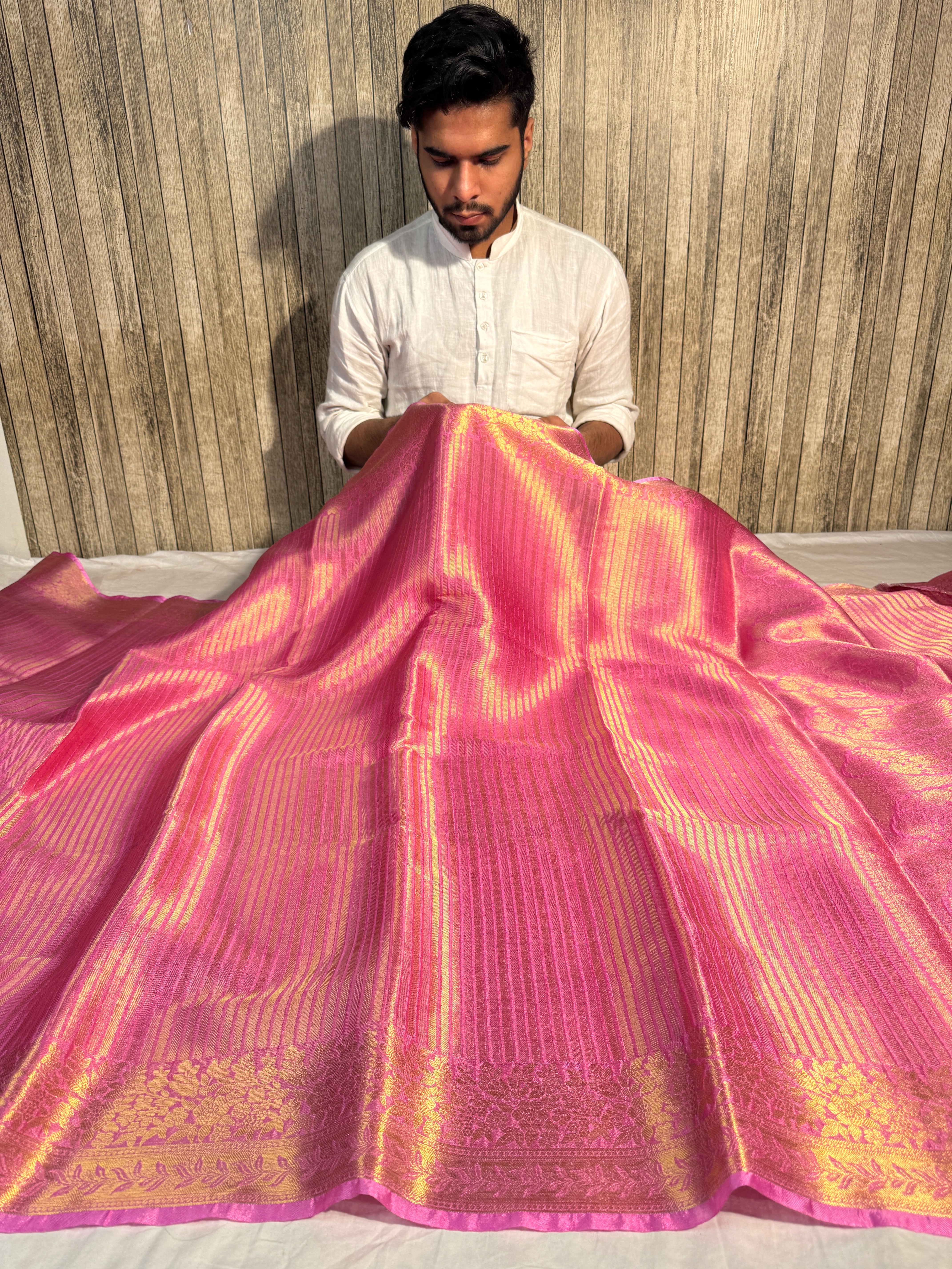 Lavendar Premium Breathable Kanjeevaram Tissue Silk Banarasi Saree