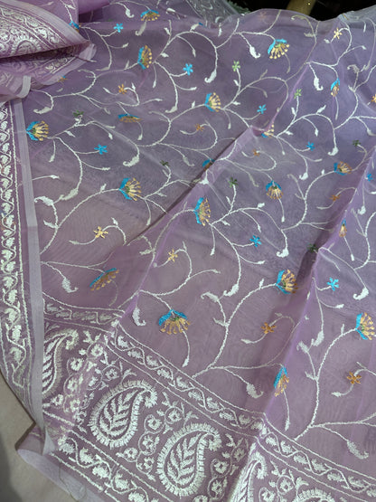 Exclusive Banarasi Beautiful Chikankari Embroidered Saree