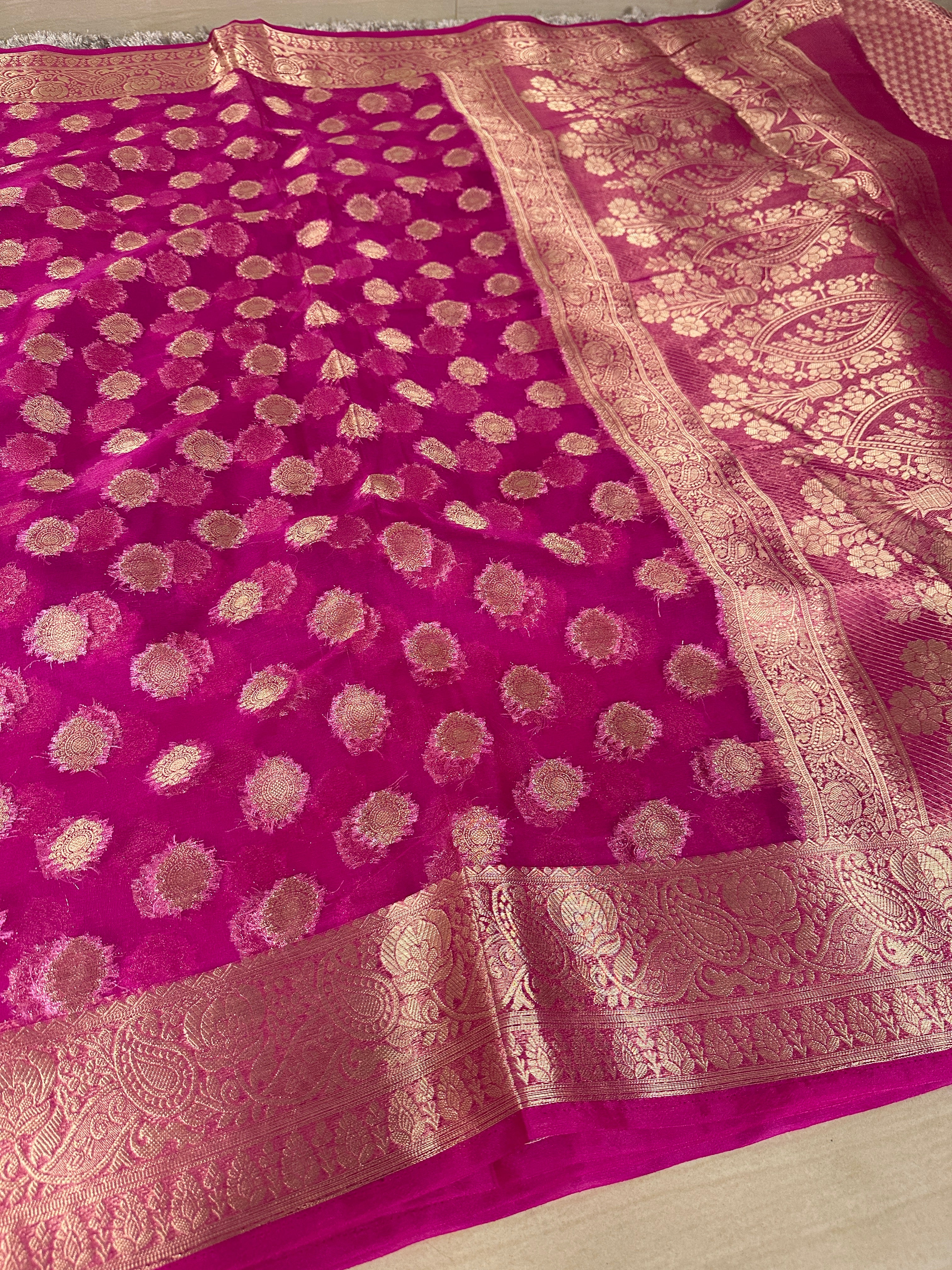 Handloom Inspired Traditional Organza Silk Saree