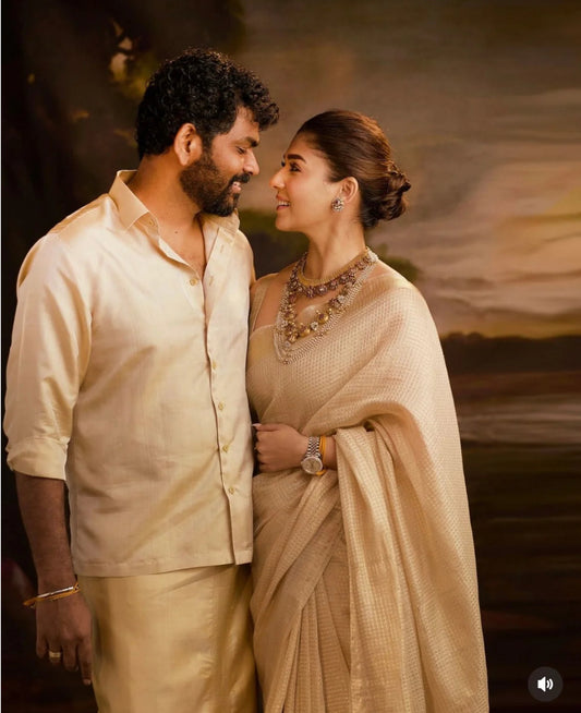 Nayanthara Mam Inspired Kanjivaram Tissue Silk Banarasi Saree