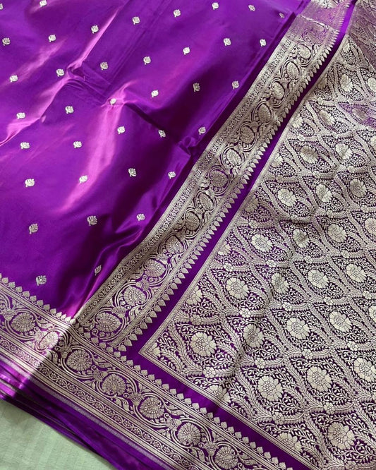 BRIDAL VOILET PREMIUM MASHRU KATAN SILK BANARASI SAREE