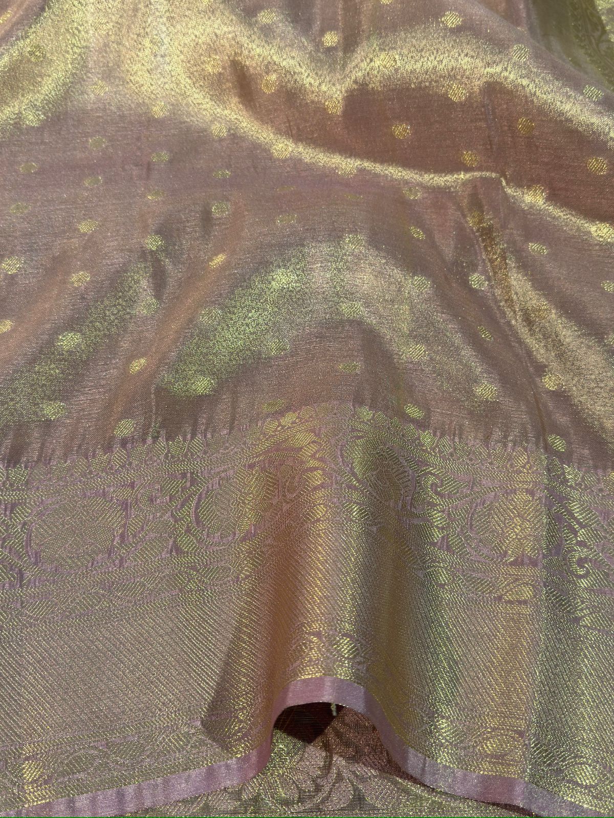 Pastel Lavendar Premium Kanjeevaram Tissue Silk Banarasi Saree