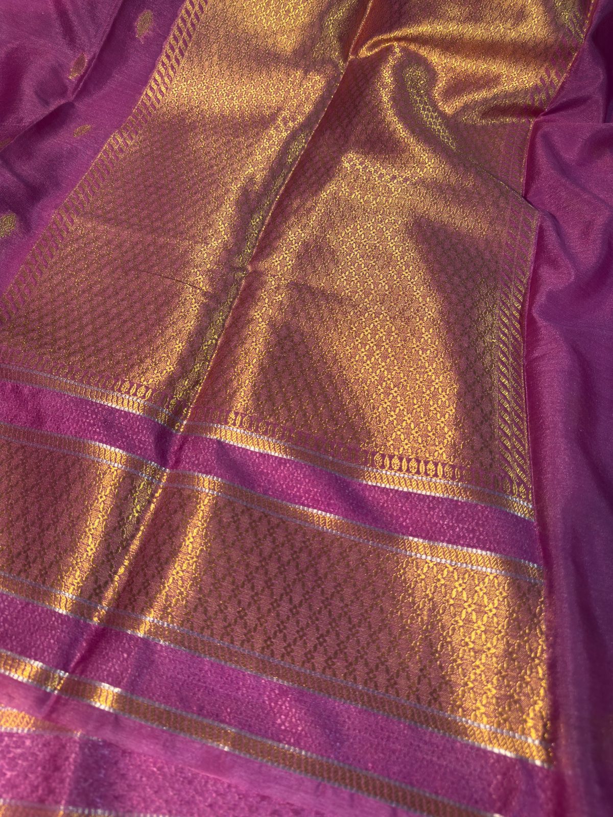 Lavendar Premium Chiniya Silk Banarasi Saree