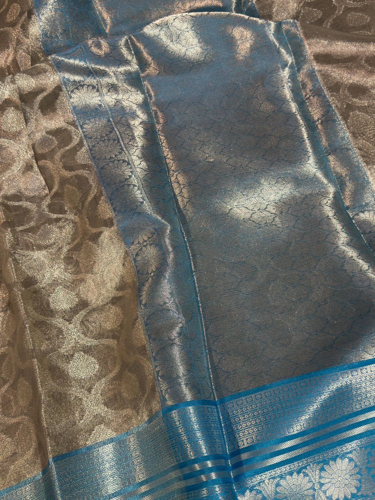 Premium Tissue Silk Banarasi Saree with Traditional Zari Weave Design