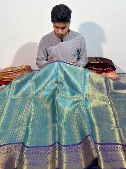 Premium Tissue Silk Banarasi Saree with Allover Heritage Weave