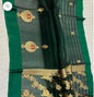 Bottlegreen Meenakari Weave Organza Silk Banarasi Saree