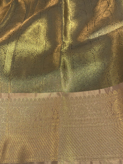Premium Kanjivaram Tissue Silk Banarasi Saree with Traditional Zari Weave