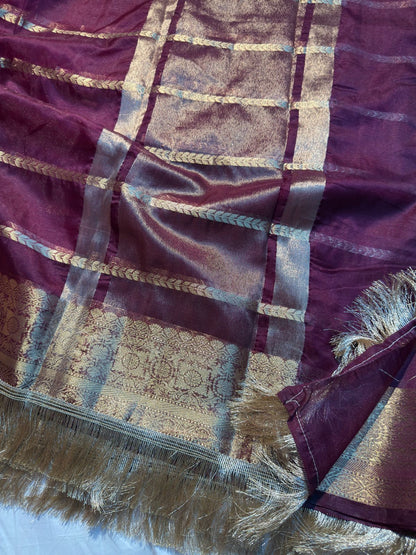 Handloom Inspired Traditional Organza Silk Banarasi Saree