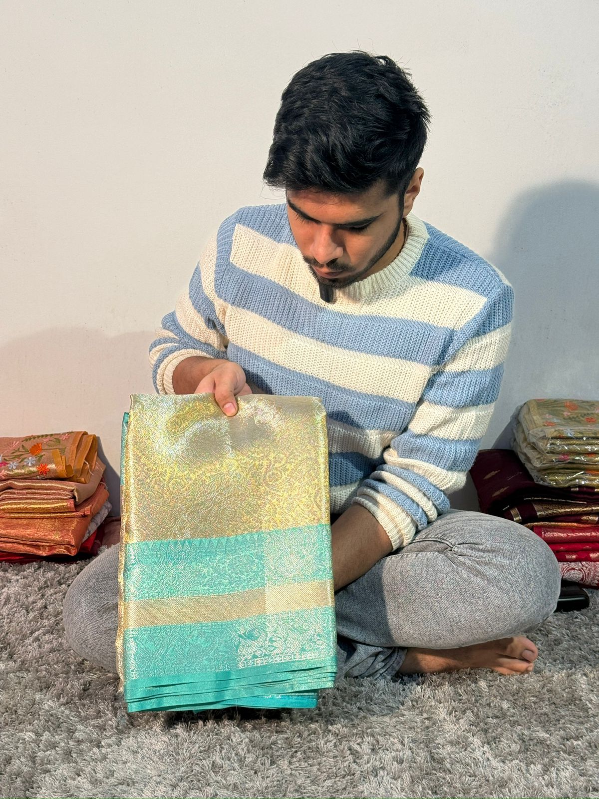 Premium Kanjeevaram Tissue Silk Banarasi Saree