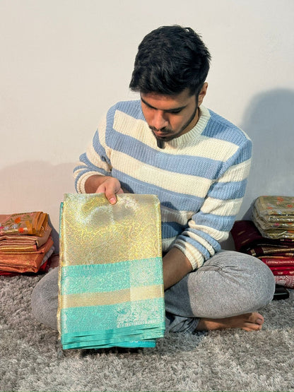 Premium Kanjeevaram Tissue Silk Banarasi Saree