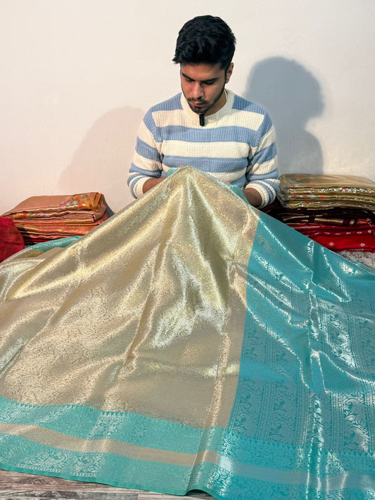 Premium Kanjeevaram Tissue Silk Banarasi Saree