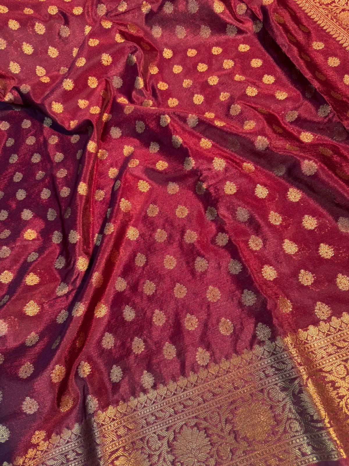 Premium Georgette Silk Saree with Traditional Zari Buti Weave