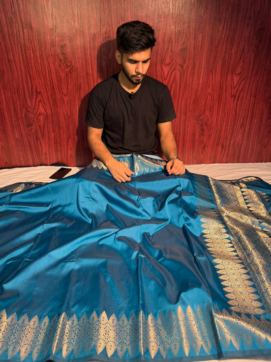 Premium Handloom Inspired Banarasi Chiniya Silk Saree